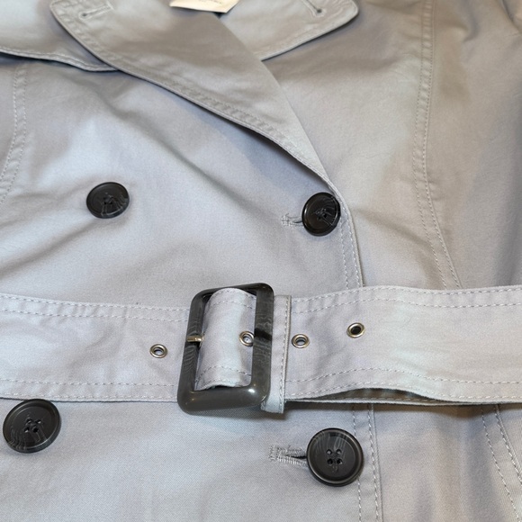 NWT Banana Republic Classic Trench Coat Gray Size Large - Picture 4 of 7